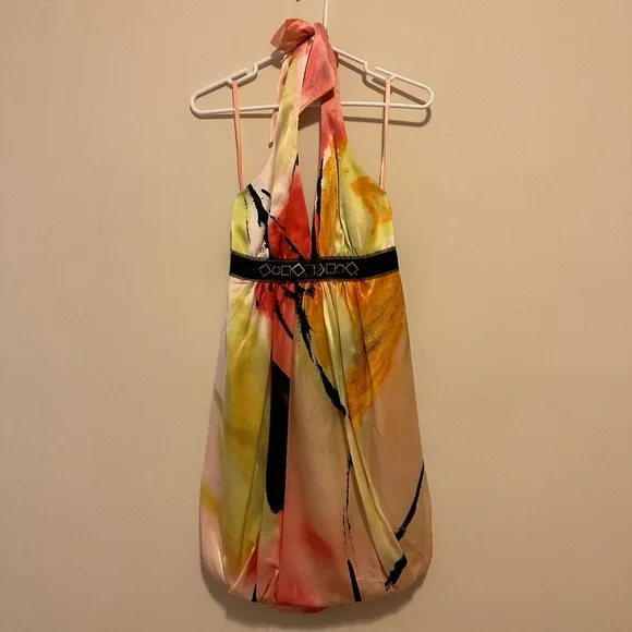 BCBG Silk bubble halter dress - Picture 5 of 9